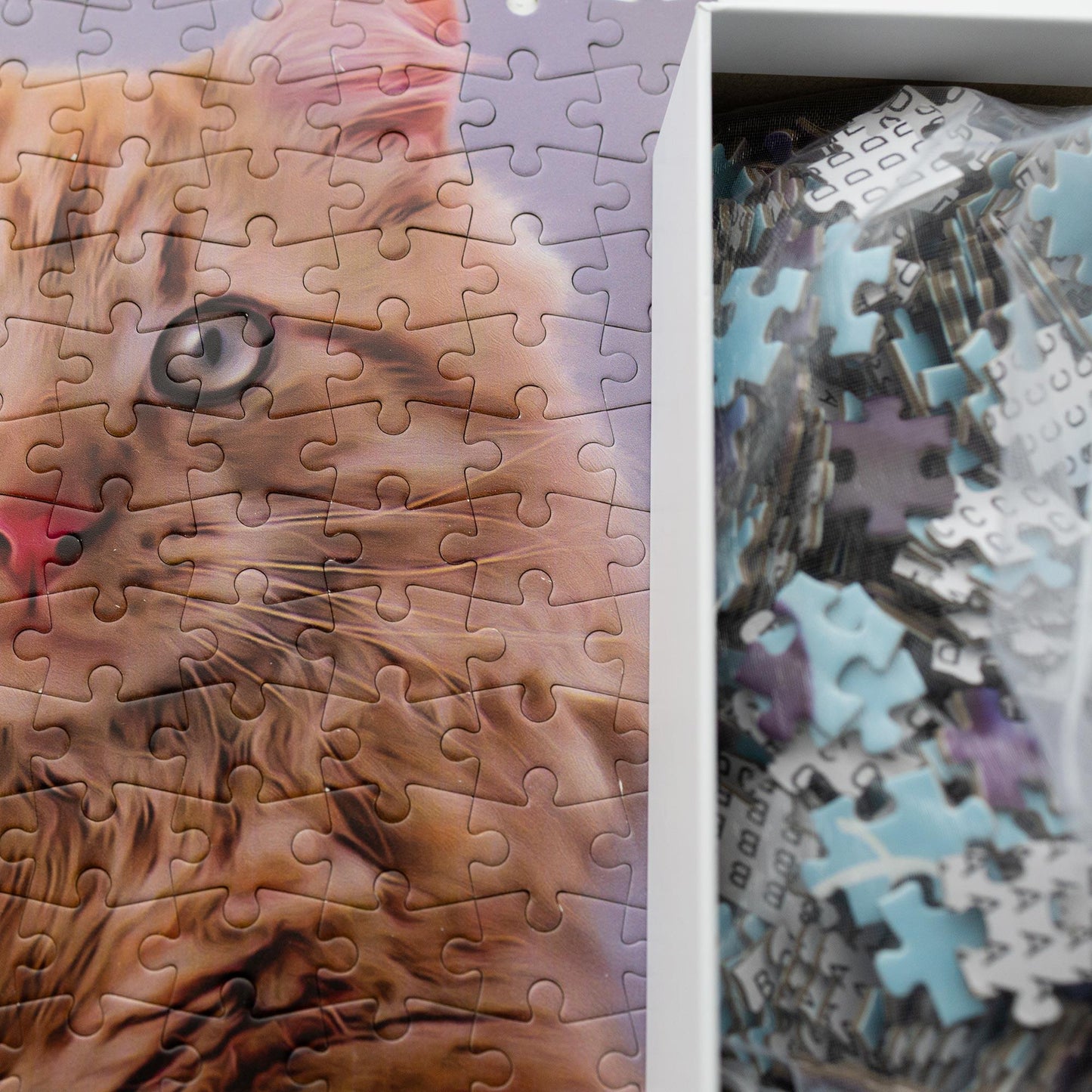 Custom Pet Portrait Jigsaw Puzzle – Personalized Dog & Cat Memorial Gifts, 200 Pieces (9.8x13.8 Inches)