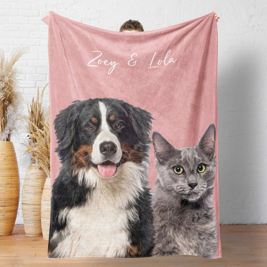 Custom Pet Photo Blanket – Personalized Gift for Pet Lovers