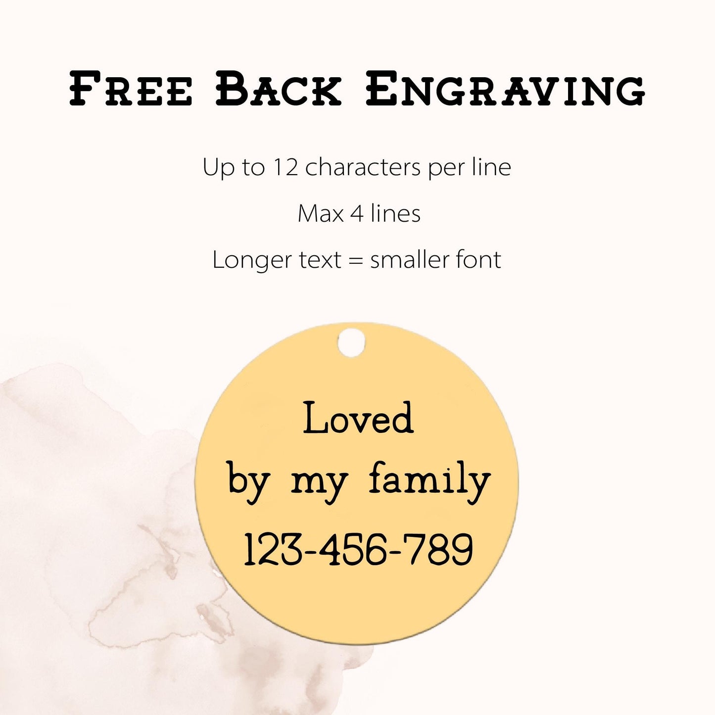 Personalized Pet ID Tag: Engraved Dog Name, Silent Design