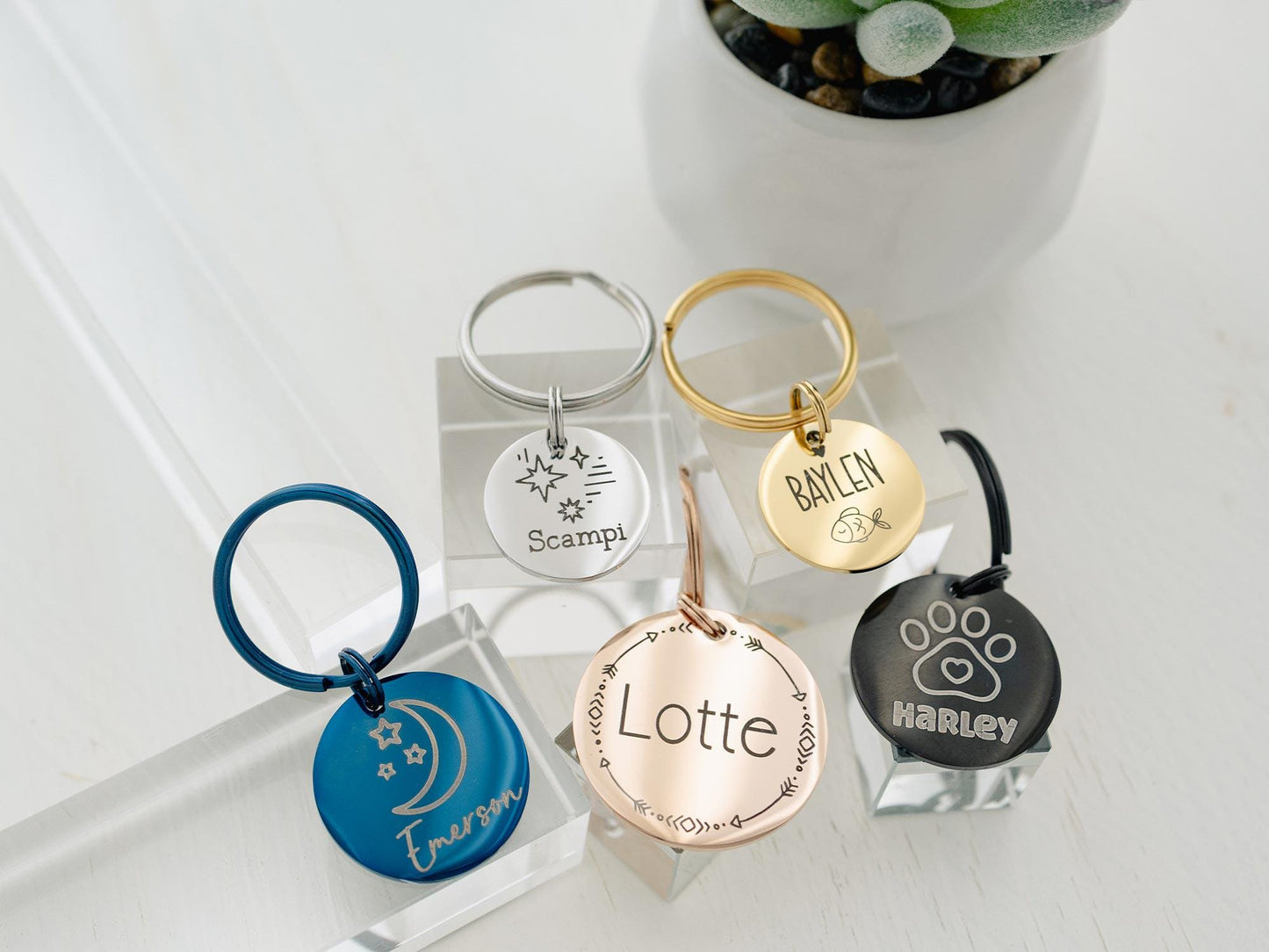 Personalized Pet ID Tag: Engraved Dog Name, Silent Design