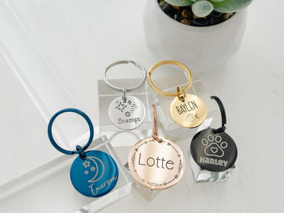 Personalized Pet ID Tag: Engraved Dog Name, Silent Design