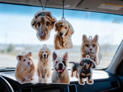 Custom Pet Car Air Freshener (Double-Sided) | Scent Options | From Your Photo