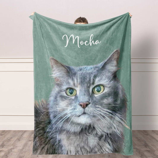 Custom Pet Photo Blanket – Personalized Gift for Pet Lovers