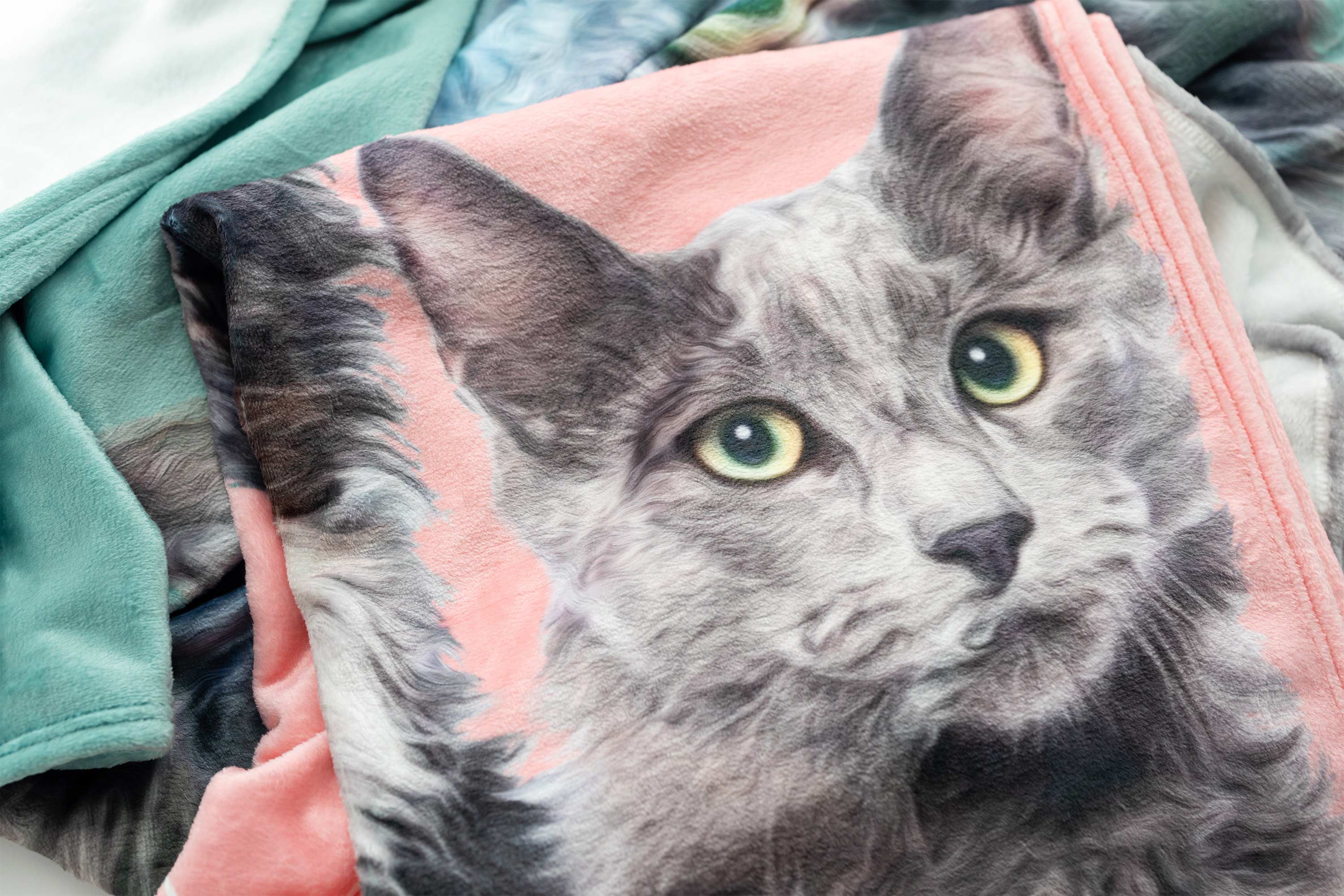 Custom Pet Photo Printed Blanket Your Picture Dog Cat Pet Throw Rug Bedding Gift | UK