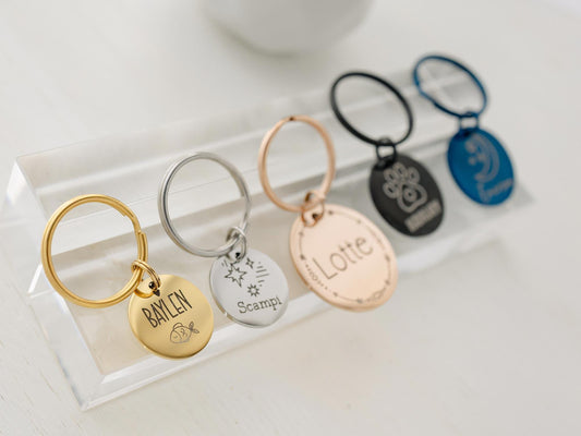 Personalized Pet ID Tag: Engraved Dog Name, Silent Design