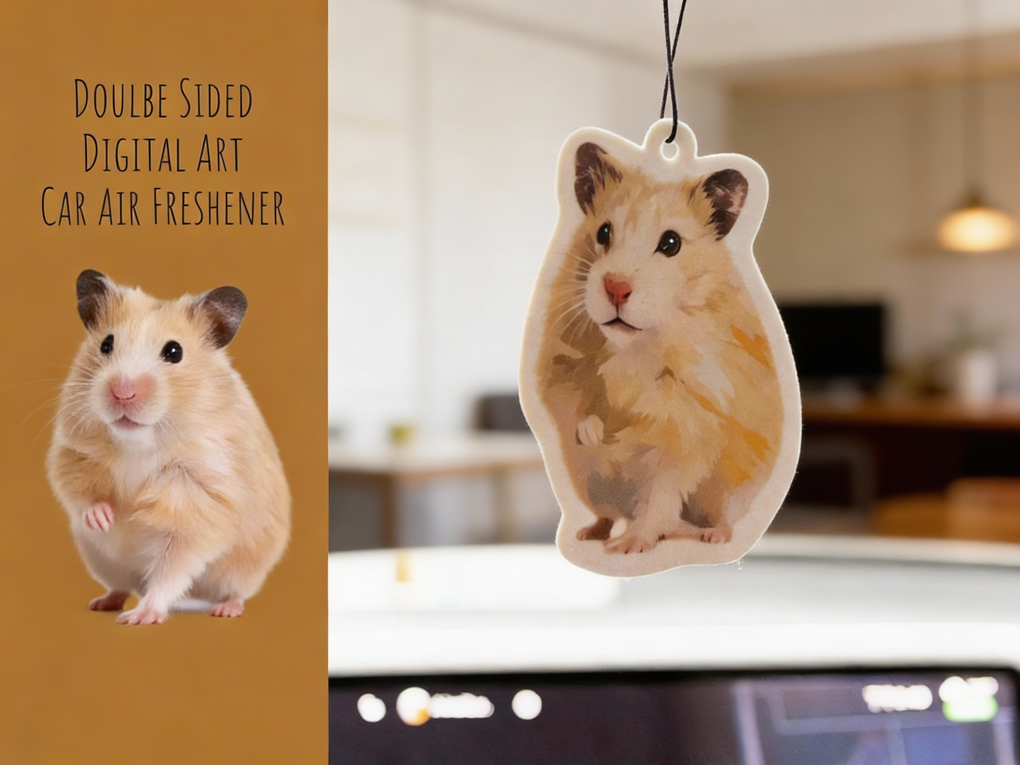 Custom Pet Car Air Freshener (Double-Sided) | Scent Options | From Your Photo