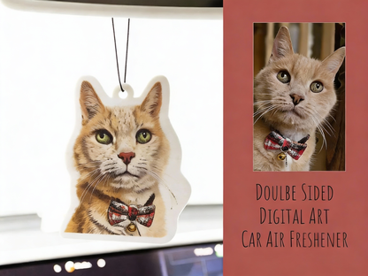 Custom Pet Car Air Freshener (Double-Sided) | Scent Options | From Your Photo