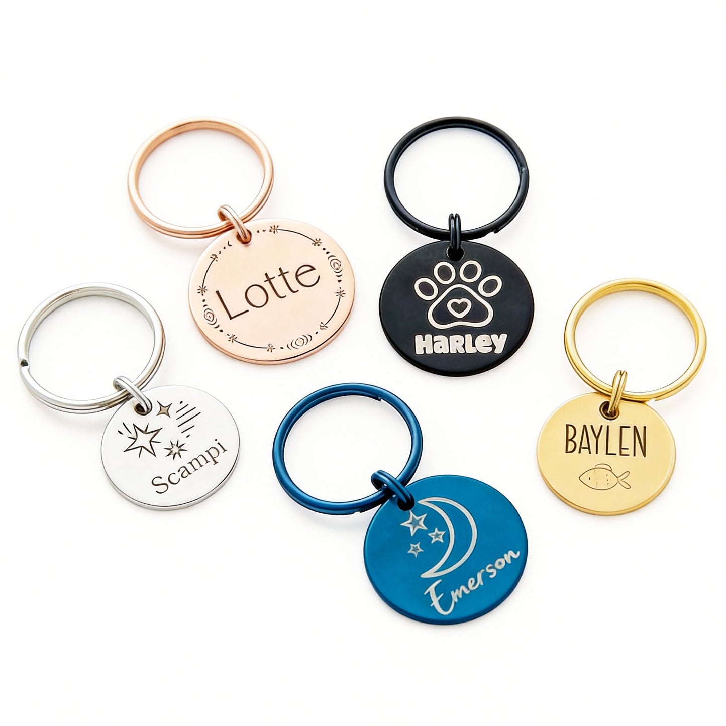 Personalized Pet ID Tag: Engraved Dog Name, Silent Design