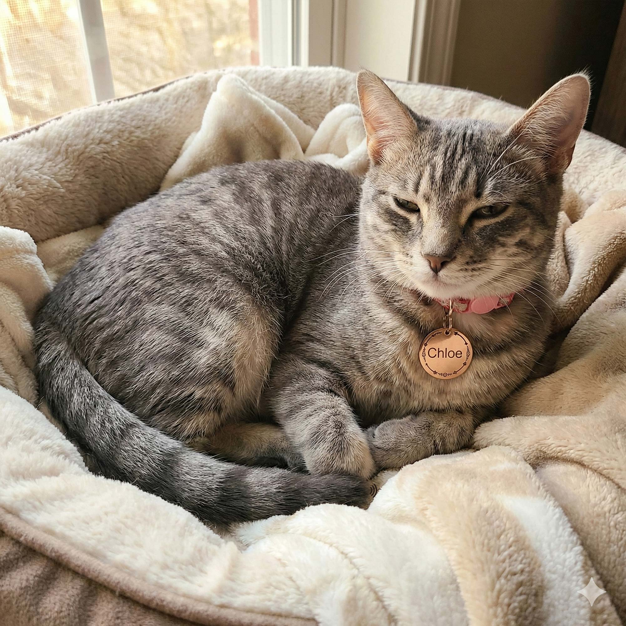 Personalized Pet ID Tag: Engraved Dog Name, Silent Design