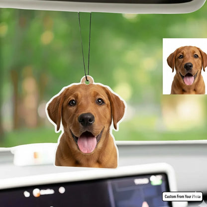 Custom Pet Car Air Freshener (Double-Sided) | Scent Options | From Your Photo